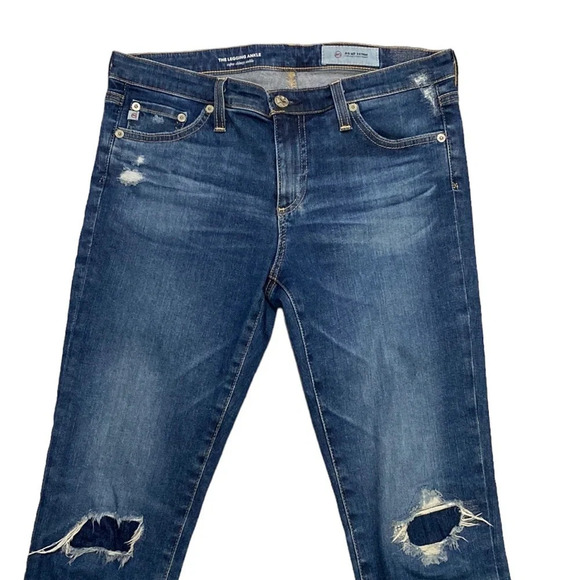 Ag Adriano Goldschmied The Legging Ankle Blue Jeans Size 30 - Picture 2 of 6